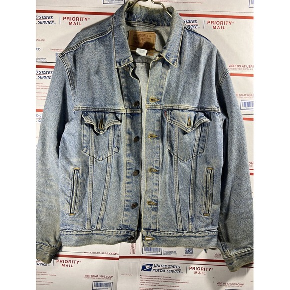 Levi's Jackets & Blazers - Vintage 90s Levis Denim Mens Sz Med Blue Jean Trucker Jacket Made In USA